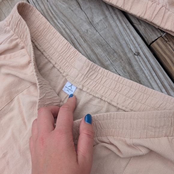 Anrabess 2-piece Set Top And Pants XXL Cream Wide Leg Cropped - Picture 9 of 11